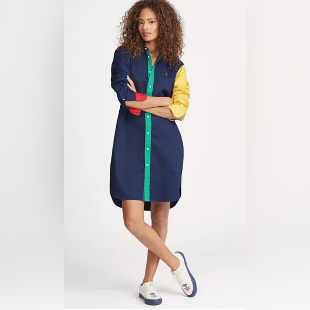 POLO Ralph Lauren Colorblock Dress with Pockets